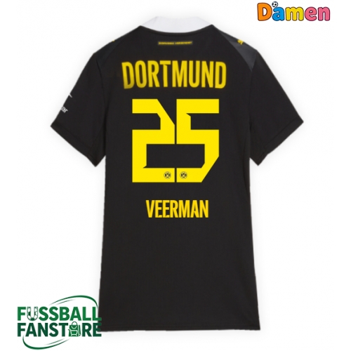 Borussia Dortmund Joey Veerman #25 Replik Auswärtstrikot Damen 2026-27 Kurzarm
